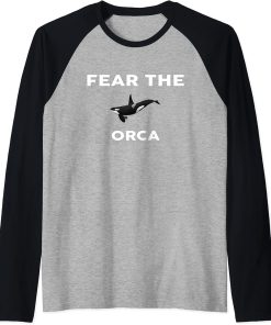 Fear The ORCA T-Shirt ORCAS Raglan Baseball Tee