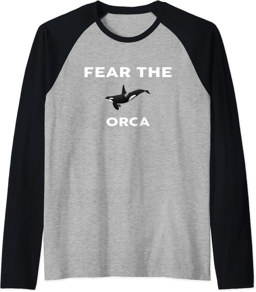 Fear The ORCA T-Shirt ORCAS Raglan Baseball Tee